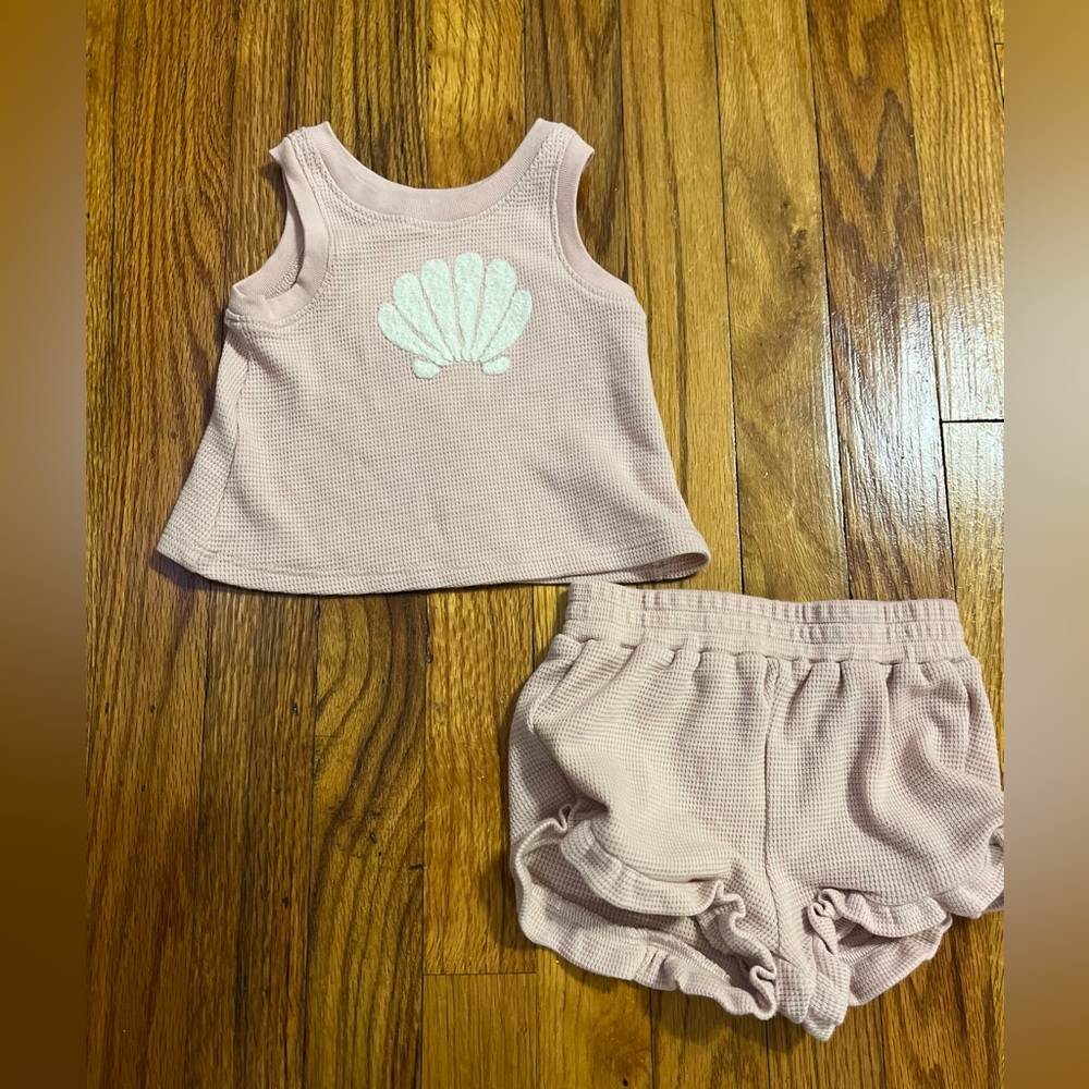 Cloud Island Pink Shell Kids Matching Set